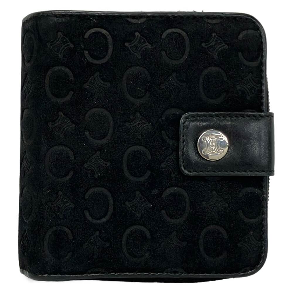 Celine C Macadam Bifold Wallet Nubuck Leather